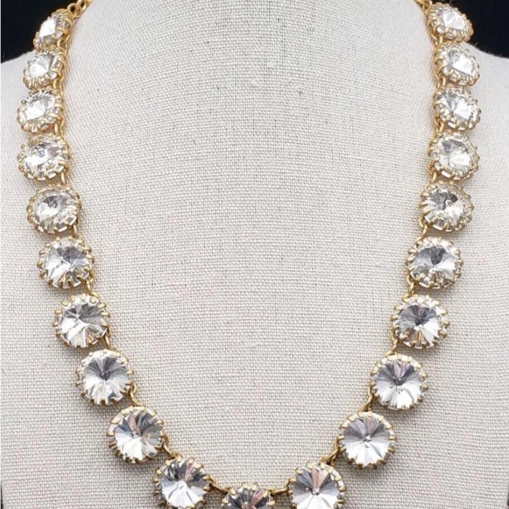 J. Crew Gold and Silver Crystal Necklace NWT